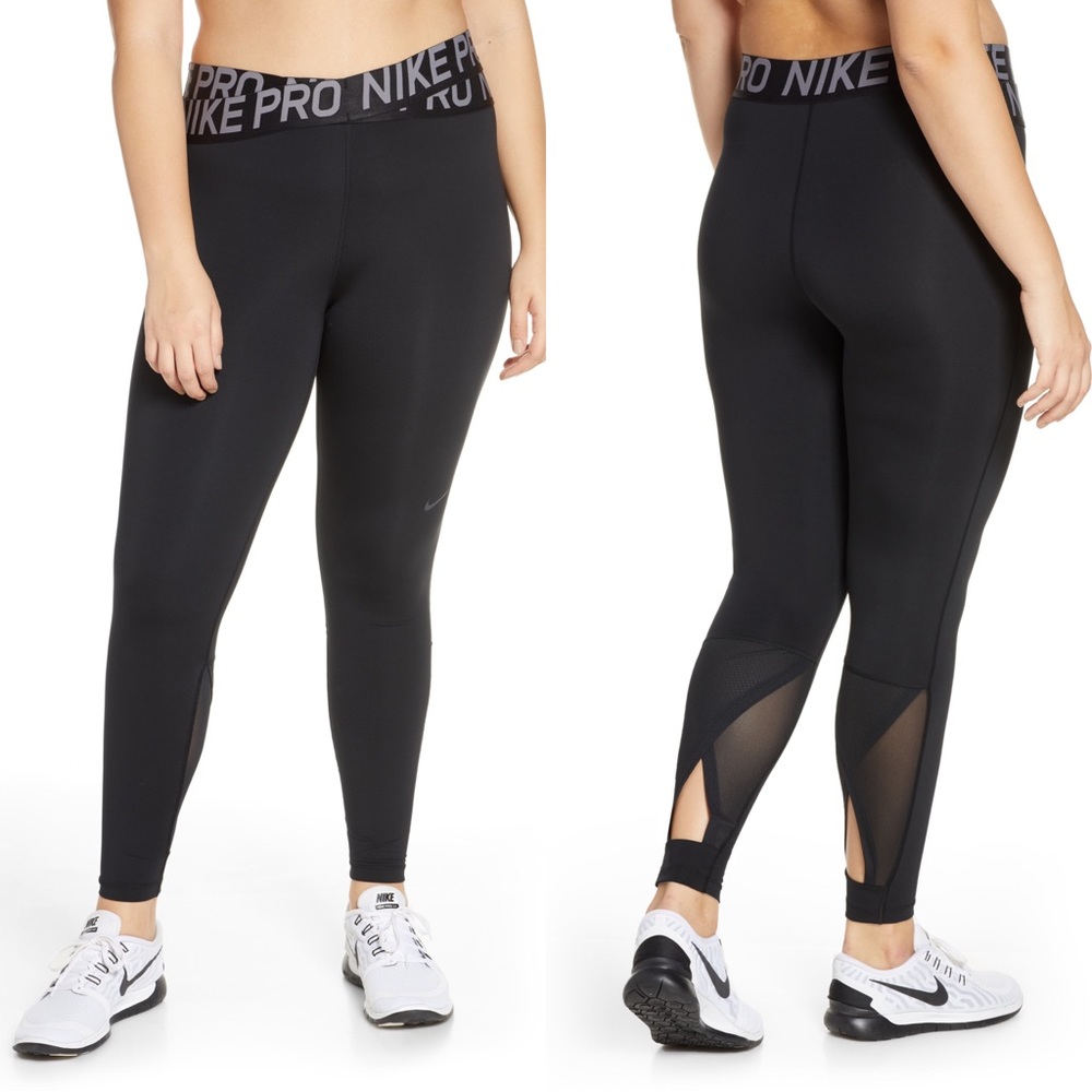Nike Pro Black Crossover Band 7/8 Leggings